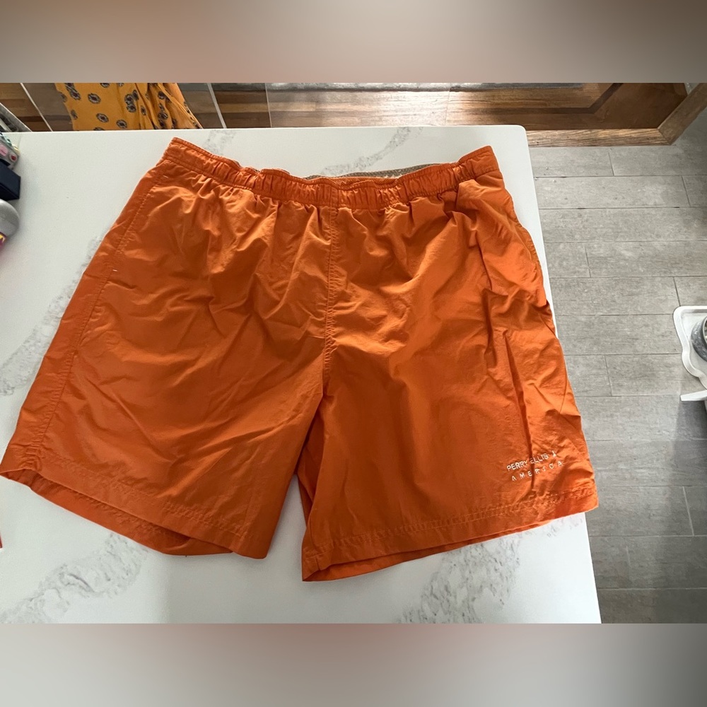 Men’s orange Perry Ellis America swim trunks.  Size xxxl